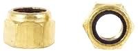 (75pcs) 3/8-24 Nylon Insert Lock Nut Brass Ships Free in USA