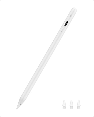 Image of Spigen Stylus Pen for iPad [ iPad /iPad Pro /iPad Air /iPad mini] [Tilt Sensitive] [Palm Rejection] [Magnetic Attachment] with Extra Pen Tip - White