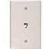 30-9747, Connector Accessories Single Jack Flush Wall Plate Light Almond (25 Items)