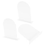 Yardwe 3stücke Weiße Acryl Tischkartenhalter mit Elegantem Bogen Tragbar und Blanko für Handschriftliche oder Gedruckte Tischdeko bei Partys und Innenanwendungen