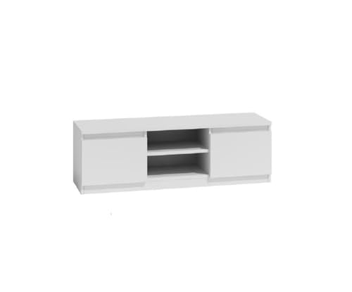 KOBI RTV Schrank 120 cm - moderner Fernsehtisch für das Wohnzimmer, mit Schublade und Regal, minimalistisches Design, Funktionelle Aufbewahrung, polnischer Hersteller