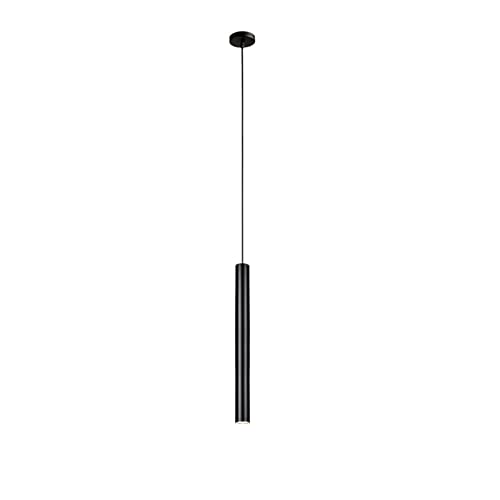Lámpara de Pared, Foco de Techo cilíndrico de Metal con luz LED Negra, Foco de Acento para Montaje en Superficie en Isla de Cocina, lámparas de suspensión para Comedor y Dormitorio, luminaria de