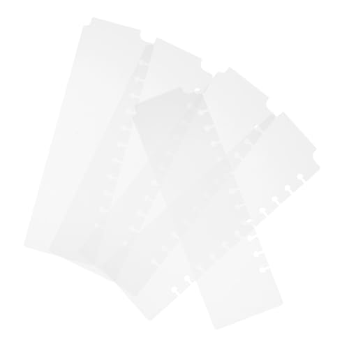 ADOCARN 5個プラスチック製仕切りカード 小型で持ち運び便利 学生 オフィス向けファイルインデックス バインダー対応で書類整理に 学校 商業