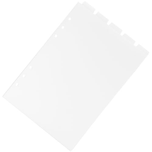 NOLITOY Pestañas de Carpeta de Pvc en Color Claro para Planners y Cuadernos Hardcover, Diseño Creativo y Función de Referencia Rápida 6 Orificios para Organización