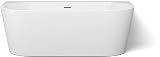 Looox Cool Semi-Vrijstaand Ligbad 170x80x57 cm Glans Wit