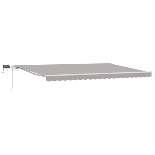 Auvent rétractable gris clair couverture extérieure flexible terrasse acier 5m