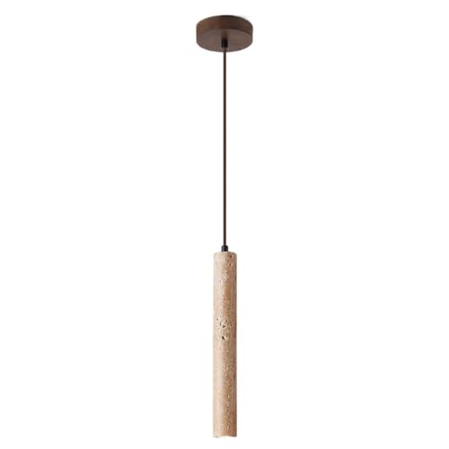 SANGPAO Nordic Warehouse Luminaires suspendus linéaires à LED en pierre de marbre naturel, lampe suspendue à long tube, petit faisceau lumineux, lustre antique...