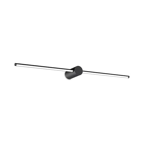Miroir salle de bain sans ombre grâce au LED intégrées Ideal Lux FILO noir IP44