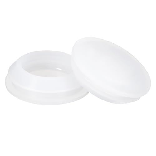 Image of uxcell 6 Pcs Silicone Plugs, Rubber Round Snap in Locking Hole Plugs for 22-24mm Hole, Hole Stoppers Waterproof Hole Plug for Metal Tube, Furniture End Caps Inserts, Clear