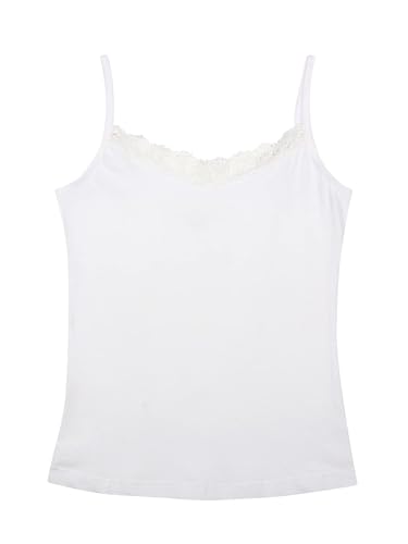 Image of BODYCARE Girl's Super Combed Cotton Spandex Regular Fit Camisole with Slip Soft & Comfortable Skin Friendly Innerwear Vest | Pack of 2