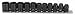 Proto 72202 11pc 3/8" Drive 6pt Metric Impact Socket Set