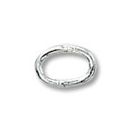 JewelrySupply Jump Ring Oval Closed 6x4mm Sterling Silver (2-Pcs)
