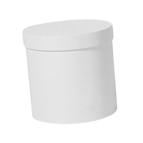 Seau à fleurs portable en carton blanc boîte ronde emballage présent