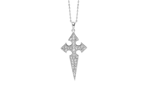 Bijou Chemin de Saint-Jacques Pendentif Argent Coquille et Zircon