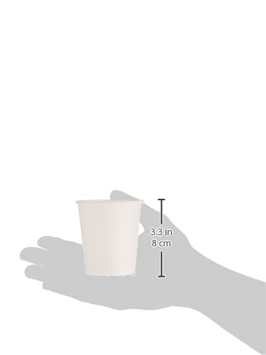 Hotpack Heavy Duty Paper Cups White 6.5 ounce, 50 Pieces