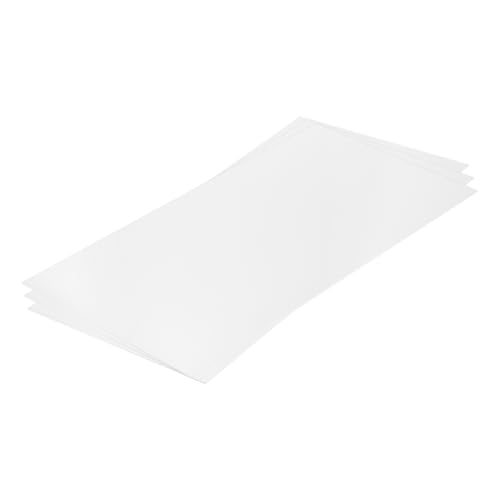 MECCANIXITY ABS Plastic Sheet 24 x 12 x 0.02 Inch ABS Styrene Sheets for Building Model DIY Crafts Panel White 3 Pcs