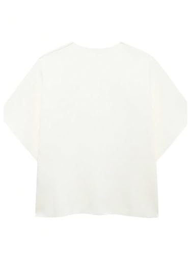 Verdusa Women's V Neck Button Down Sweaters Vest Half Sleeve Old Money Slit Knit Tops3