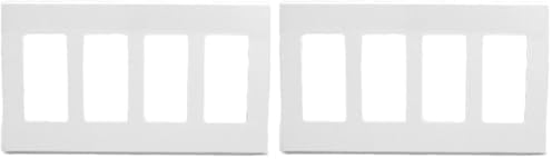 Leviton 4-Gang Decora Plus Wallplate Screwless Snap-On Mount, 80312-SW, White image 4