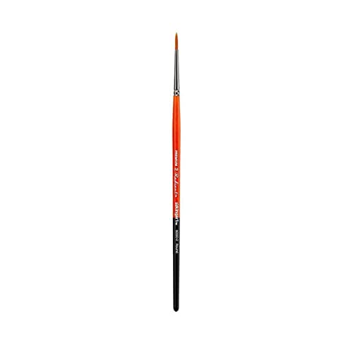 KINGART Premium Radiant 6000-2 Round Series Artist Brush, Synthetic Taklon Hair, Short Handle, for Acrylic, Oil and Watercolor Painting, Size 2