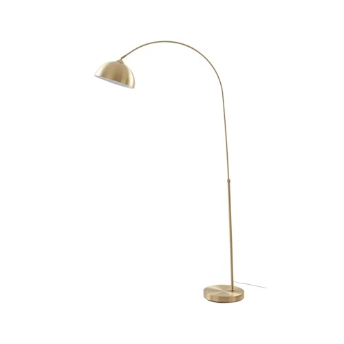 Lindby Lampadaire Lennart (Moderne) en Doré Métal e. a. pour Salon & Salle à manger (1 lampe,à E27), arqué lampadaire arc lampe sur pied de salon éclairage