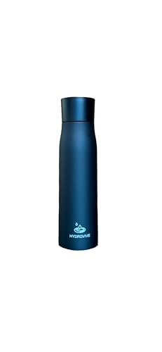 Hydrovive PuriTech Self-Cleaning UVC Water Bottle, 500ml – Stainless Steel, Portable, BPA-Free, Kills 99.9% of Bacteria & Viruses, Ideal for Gym, Travel, and Daily Use (Black)