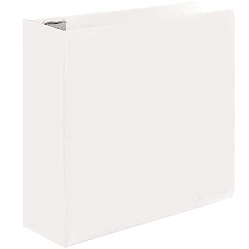 Snapklik.com : 3 Inch Binder 3 Ring Binders White, Slant D-Ring 3 Clear ...