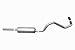 Swept Side Single Exhaust Kit Exits Behind Rear Tire Incl. Muffler/2.5 in. Pipes/3 in. Stainless Tip/Hangers/Clamps Stainless