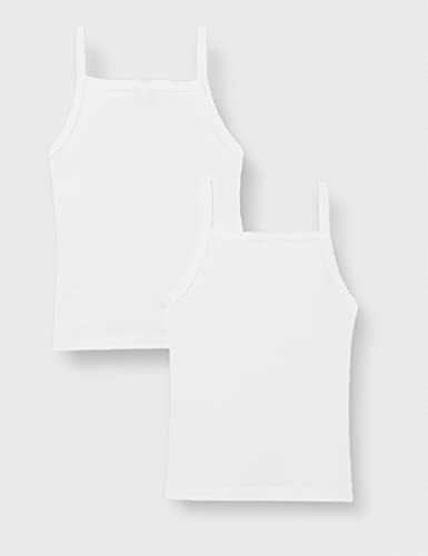 Petit Bateau Girls' White Strappy Tops - 2-Pack Size 4 Years3