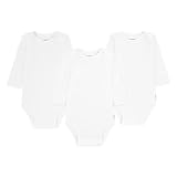 Huggies Little Hugs Huggies Long Sleeve Bodysuits 3-Pack Body 3 Pack, Brillantweiß, 18M Unisex-Kinder