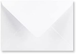 Invero Pack of 100 - C6 Size Gummed Wallet Envelopes 80 Gsm - Ideal Everyday Use for all Households, Offices and more - 114mm x 162 mm - White