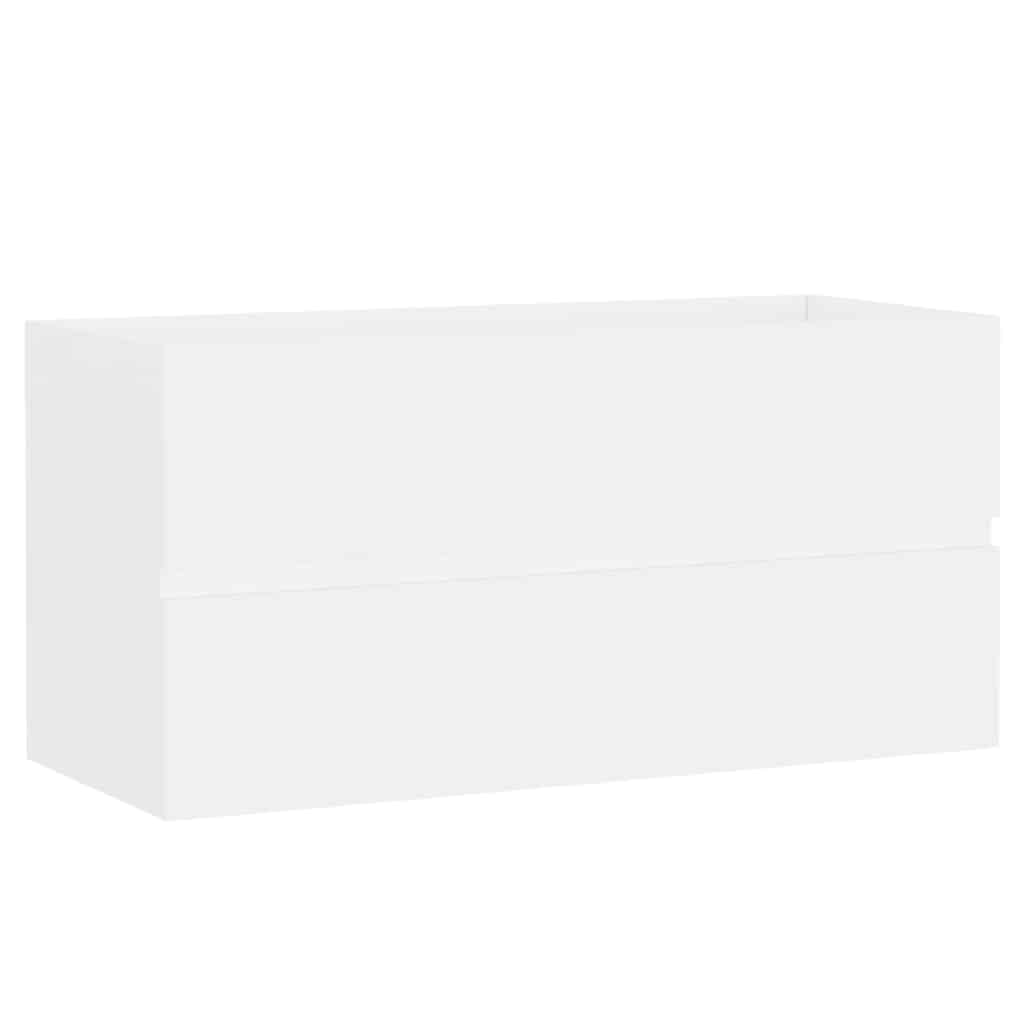 Lavabo 90x38,5x45 cm Madera mecanizada Blanco