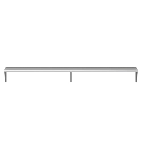 Image of AmGood 12 in. x 96 in. Stainless Steel Wall Shelf | NSF | Metal Shelving | Garage, Laundry, Storage, Utility Room | Restaurant, Commercial Kitchen