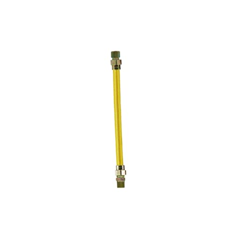 EZ-Fluid Corrugated Gas Flexible Line, 48", 3/8" FIP or 1/2" MIP x 1/2" FIP, pack of 2