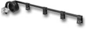 Standard Duty Square Triple Coil Mud Flap Bracket Set
