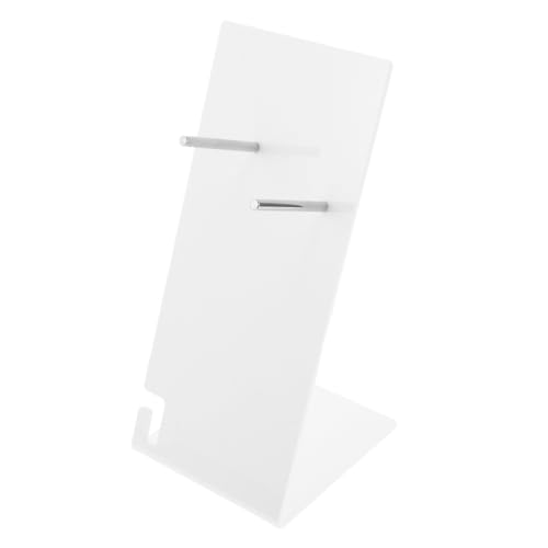 Didiseaon Acrylic Hair Dryer Holder for Bathroom Wall Mount Stand Hair Tool Organizer and Cord Management White