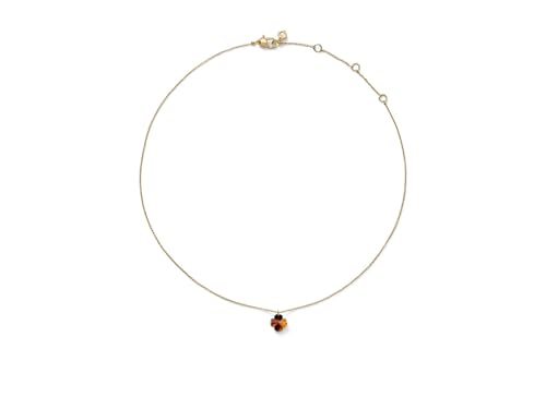 kate spade new york, Women's, Brass, Mini Pendant Necklace, Tortoise, Acetate, Adult, Spade Flower, No Gemstone, Lobster Clasp, 2.91g2