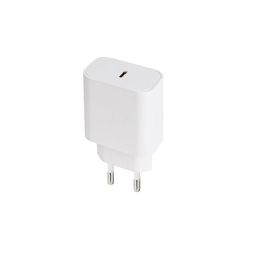 Cargador de Pared USB-C PD 3.0 de 20W en Color Blanco, Marca TooQ. Ideal para Cargar Dispositivos de Forma rápida y eficiente.