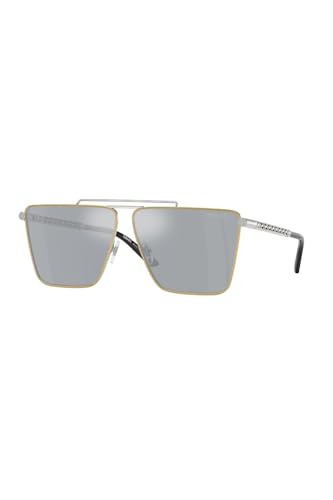 Image of Versace Man Sunglasses Gold Frame, Dark Grey Lenses, 64MM