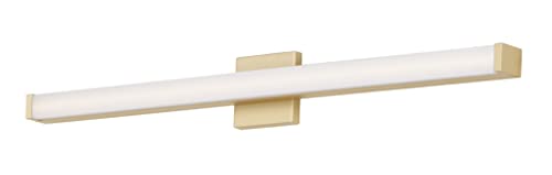 Image of Maxim Lighting Spec Vanity 36 inch 1-Light Bath Vanity Light | Gold Aluminum Finish | White Pmma Acrylic Shade | Contemporary Indoor Light Fixture | Ideal for Bathrooms & Powder Rooms | 52006GLD