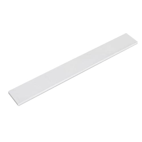 TONYRENA 49 in. W x 4 in. H Premium Quartz Backsplash for Kitchen & Bathroom in Carrara Marble White