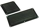 White Water ABS Black Plastic Louvered Vent