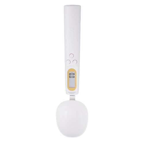 Ylnailky Báscula digital de cuchara medidora, báscula digital de cocina, ajustable de 1000 g/0,1 g, báscula de hornear de alta precisión con pantalla LCD para alimentos, café, porciones de leche, té,