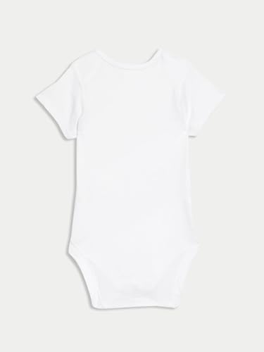 Marks & Spencer 7er‑Pack Kurzarm‑Baby‑Bodys Unisex für Mädchen und Jungen, Aus Reiner Baumwolle (Größe 62–98)