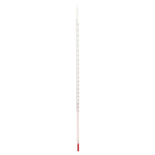 Lantelme Laborthermometer Glas 0°C bis 200°C 30cm Lang Ø 0,7cm | Analog Thermometer Säure lösemittelbeständig | Messinstrument für...