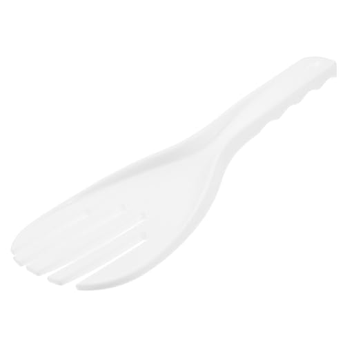 SOLUSTRE 2pcs Thickened Plastic Rice Spoon White Kitchen Utensils for Home Restaurant Hotel Use Lightweight and Convenient Storage with Hanging