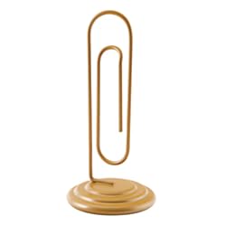 See Jane Work(r) Paperclip Holder, 3 1/4" Long, 12-Sheet Capacity, Gold