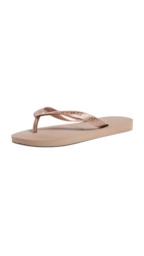 Havaianas - Top Tiras, Chanclas C�modas, Duraderas Y Ligeras, Con Suela Antideslizante, Mujer, Rose Gold, 37 38 Eu