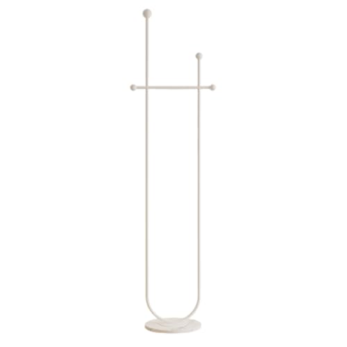 Aeroorハンガーラックコート掛け 服掛け ポールハンガー 衣類収納 ハンガー 金属製 スタンドハンガー 落ちにくい 倒れにくい土台 玄関 ベッドルーム 組立て簡単 耐久性とスタイリッシュさ (D,収納ボードなし)