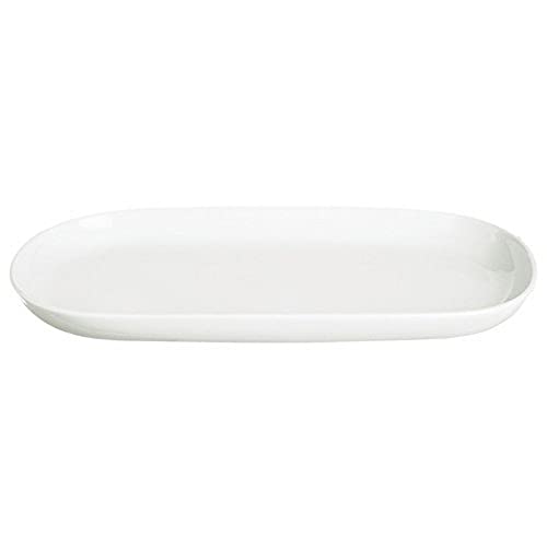 Excelsa Home Plat Ovale Blanc 30,4 x 16 Cm