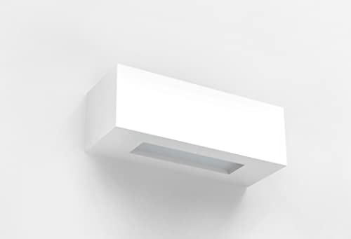 Aplique portalámparas LED de pared G9 22 x 7 cm de resina de yeso W3027A (con lámpara G9 2,5 W neutra blanca)